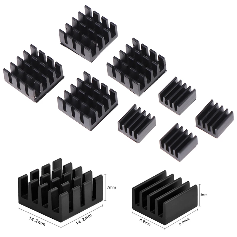 Aluminum Alloy Heatsink Cooling Pad Cooler Radiator Heat Sink For Raspberry pi 2/3/4B 8pcs/set aluminum heatsink radiator