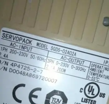 

1PC USED Yaskawa servo drive SGDS-02A02A