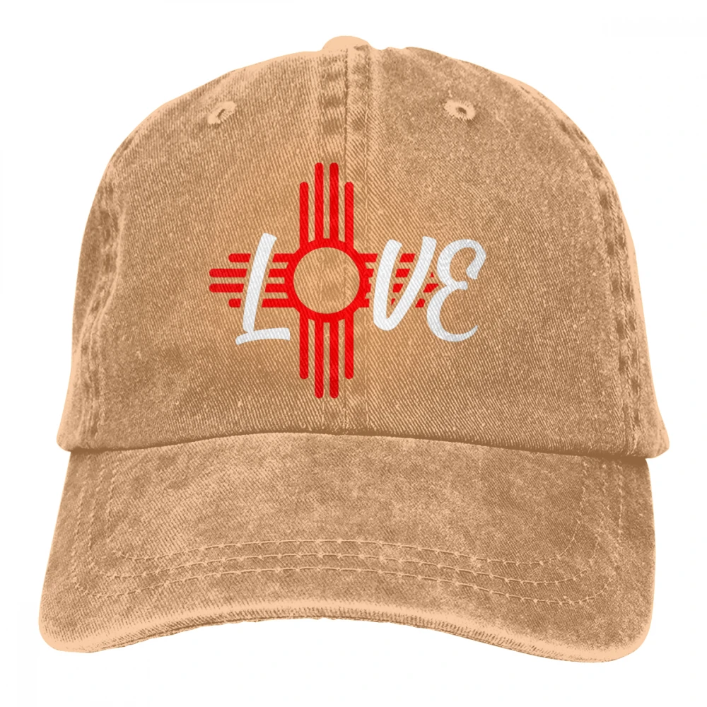 Новая Мехико Love Casquette черные унисекс Мужские Женские джинсовые бейсболка с ремешком кепки регулируемые Гольф папа шляпа - Цвет: Хаки