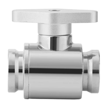 

Freeze Mod G1/4 inch Internal Thread Silver Water Cooling Valve Water Ball Valve with Handle for Computer Water Cooling