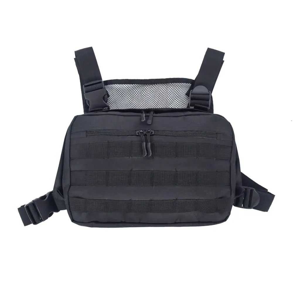 

Simple Design Unisex Tactical Vest Shoulder Bags Chest Bag Hip Hop Adjustable Pockets Cross Shoulder Bag Functional Waist Packs