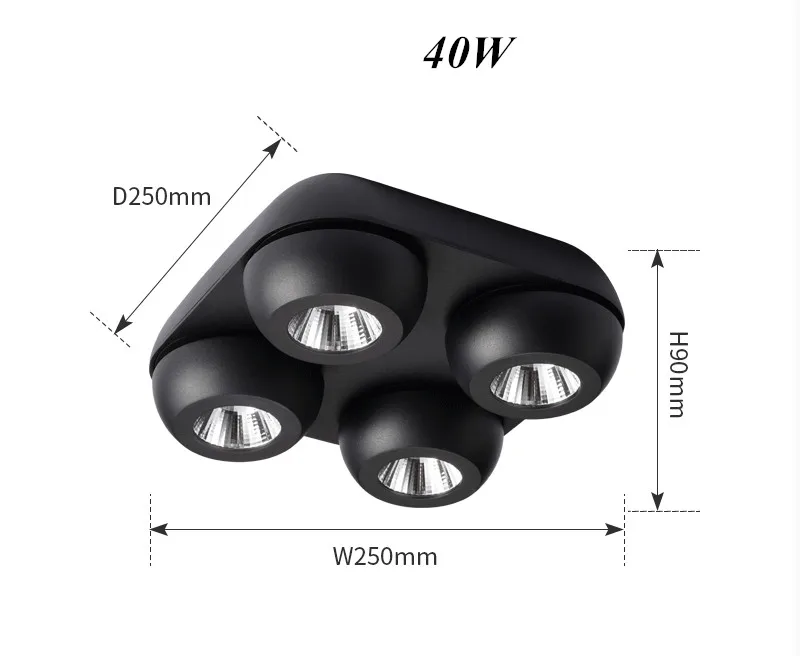 LED筒灯明装筒灯10w20w40w商用家用免开孔可旋转射灯吸顶灯三双头-tmall_24