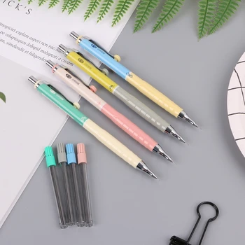 

New 1set 0.3mm Mechanical Pencil Automatic Pencil For Writting Kawaii Stationery