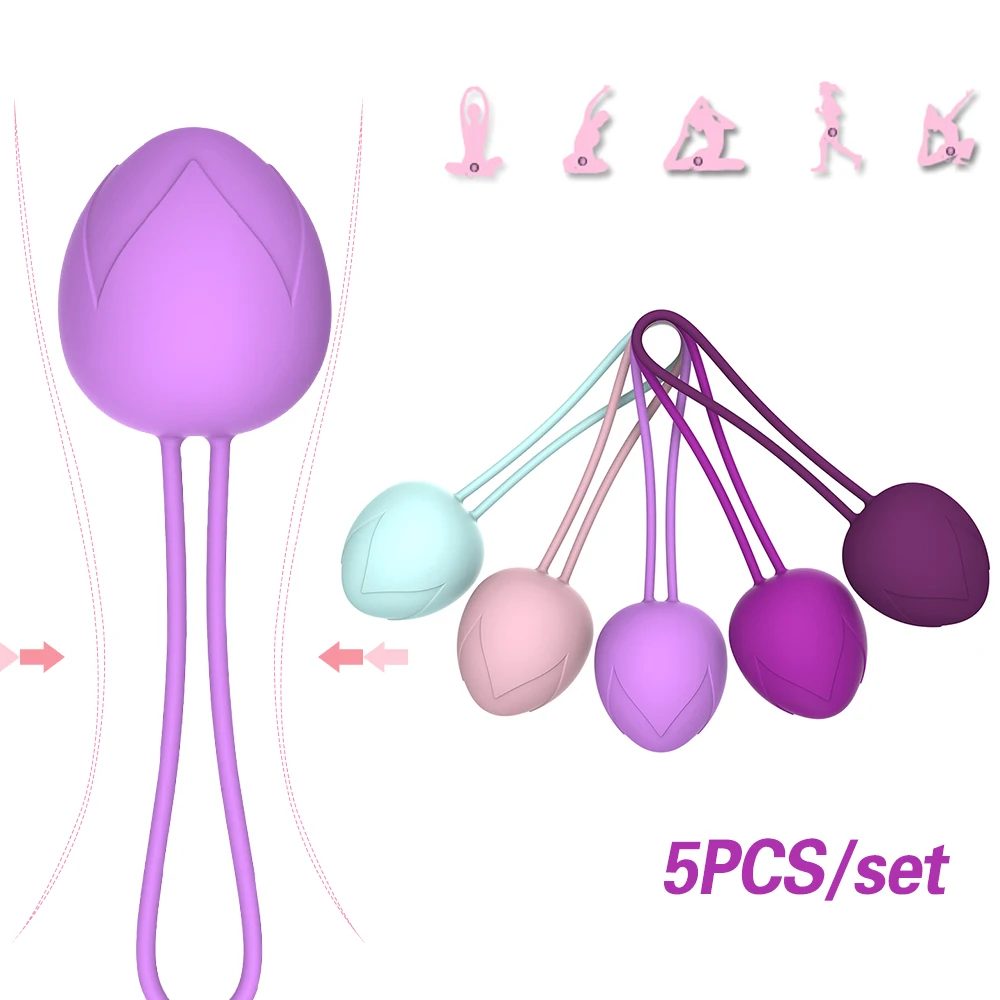 Tanie 5 sztuk silikonowe kulki pochwy trener Sex zabawki dla kobiety gejsza piłki