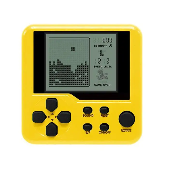 Новая детская портативная игровая консоль Tetris желтый, белый, красный, зеленый, синий портативные мини-игры портативные игрушки