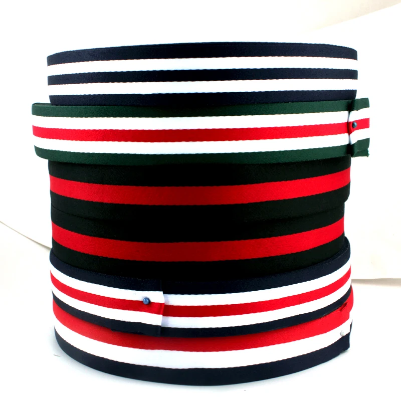 Color Polyester Striped Cap with Ribbon Decorative Edging Cloth Strip DIY Belt Men and Women T-shirt Accessories