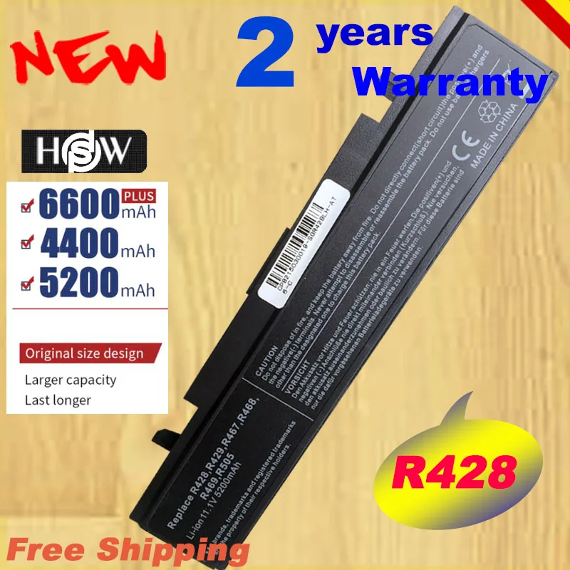 HSW Аккумулятор для ноутбука SamSung AA-PB9NC6B AA-PB9NS6B AA-PB9NC6W AA-PL9NC6W R428 R429 R468 NP300 NP350 RV410 RV509 R530 R580 R528