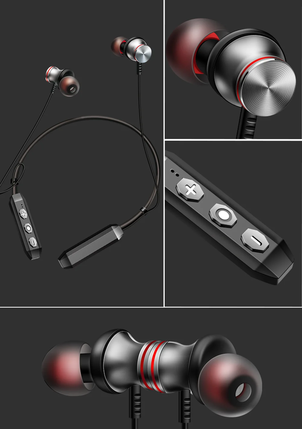 Wireless Headphones Bluetooth With Microphone Bluetooths V4 2 Wireless Earphone Sweatproof Sport Headset With Microphone