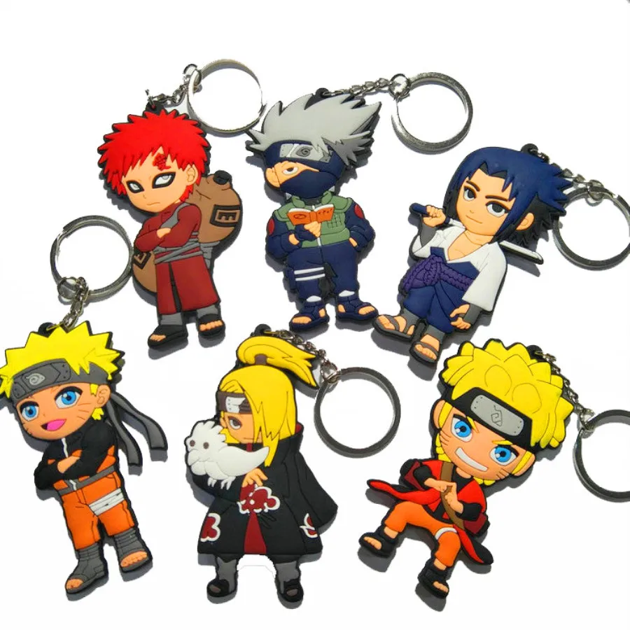 Японское аниме Наруто ПВХ брелок экшн Фигурки игрушки Sasuke Kakashi Gaara Deidara