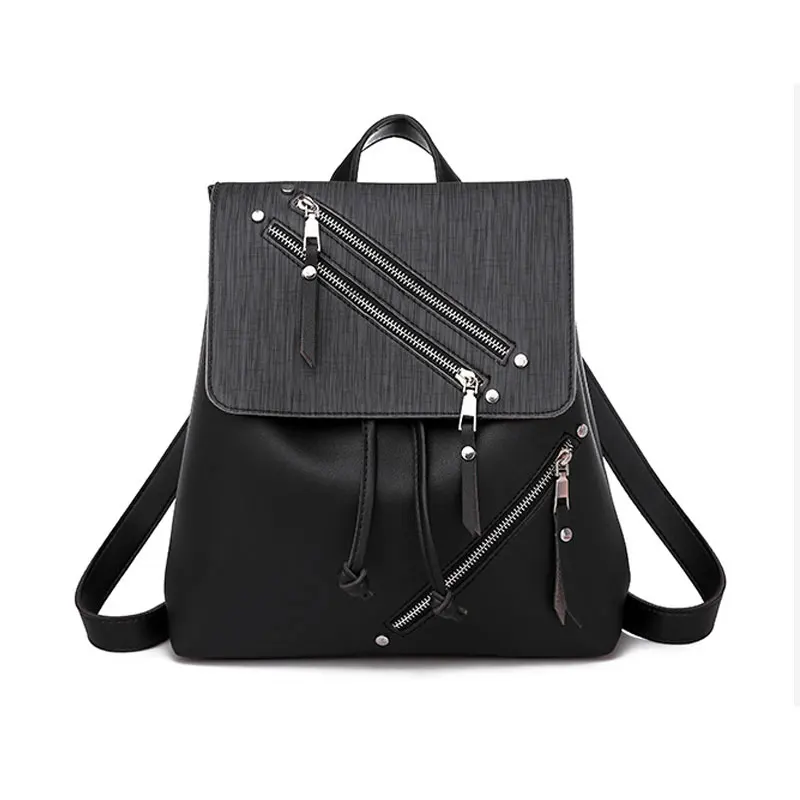 

Small Backpack Women Ladies Anti Theft School Bag for teenage Girls Black Korean Leather Bookbag Female Waterproof Bagpack Purse