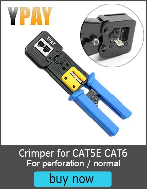 YPAY rj45 crimper network tools pliers cat5 cat6 8p rg rj 45 ethernet cable Stripper pressing wire clamp tongs clip rg45 lan network repair kit