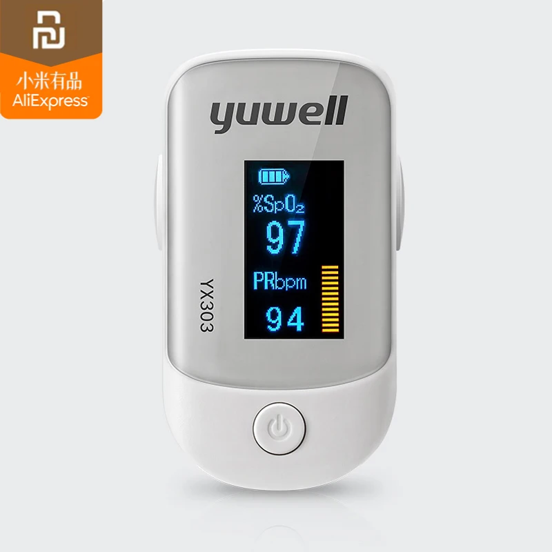 Оригинальный оксиметр Xiaomi Yuwell YX303 цифровой пульсометр с OLED экраном