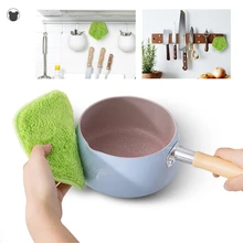 Магнитная Чистящая губка для кухни, ткань для мытья посуды с магнитом, салфетка для мытья посуды с магнитом на холодильник, Креативные кухонные инструменты для ванной комнаты