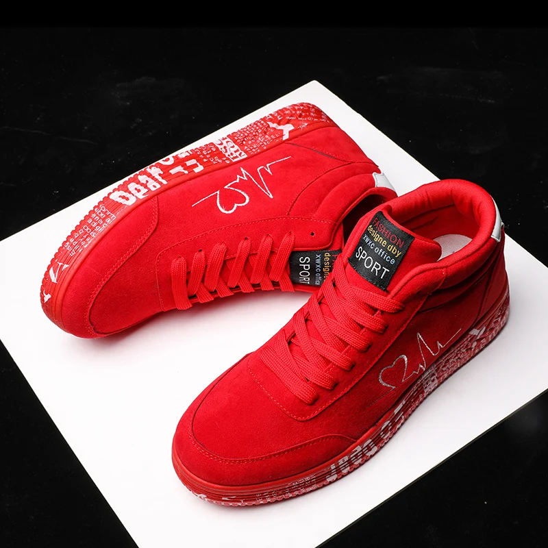 Spring Sneakers Vulcanized-Shoes Shoe-Graffiti Moipheng Women Ladies High-Top Plus-Size