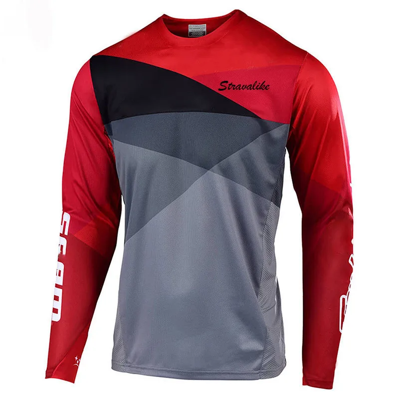 mtb jersey1 SRAM Испания moto cross jersey fox быстросохнущие футболки ATV BMX dh mx велосипедная рубашка для горного велосипеда MTB jersey mtb bike moto одежда - Цвет: mtb jersey1