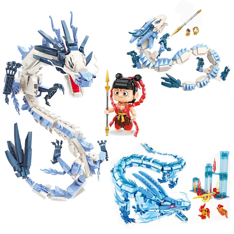 Дракон рыцарь Юрский Мир динозавр Китайский миф фигурки из фильмов китайский