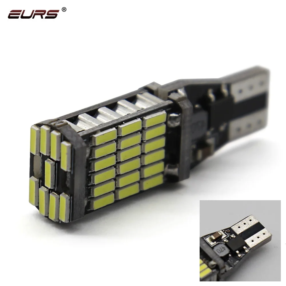 EURS 2 шт. T15 W16W светодиодный обратный Светильник лампы 1156 1157 Canbus 4014 45SMD высокого