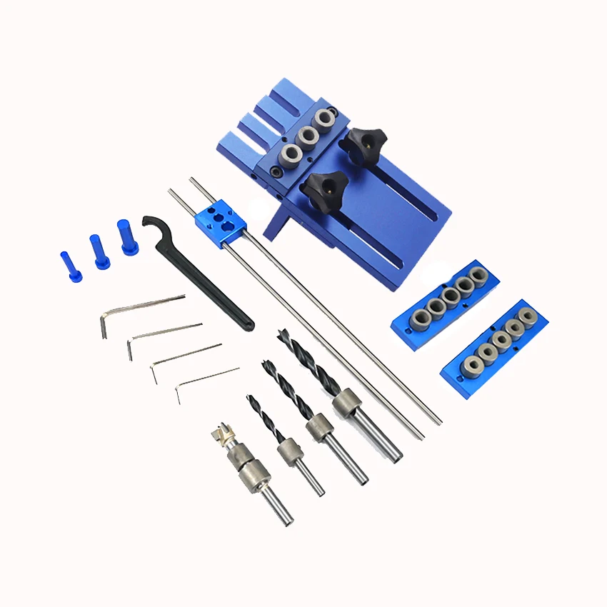 US $53.99 Woodworking Tool DIY Woodworking Joinery High Precision Dowel Jigs Kit 3 in 1 Drilling locator Drilling Guide Kit