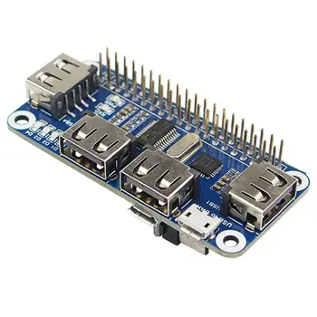 

4 Ports USB HUB HAT For Raspberry Pi 3 / 2 / Zero W Extension Board USB To UART For Serial Debugging Compatible With USB2.0/1.1