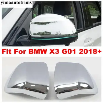 

ABS Chrome Accessories Rearview Mirror Decoration Protective Cover Trim Fit For BMW X3 G01 2018 2019 2020 Exterior Refit Kit