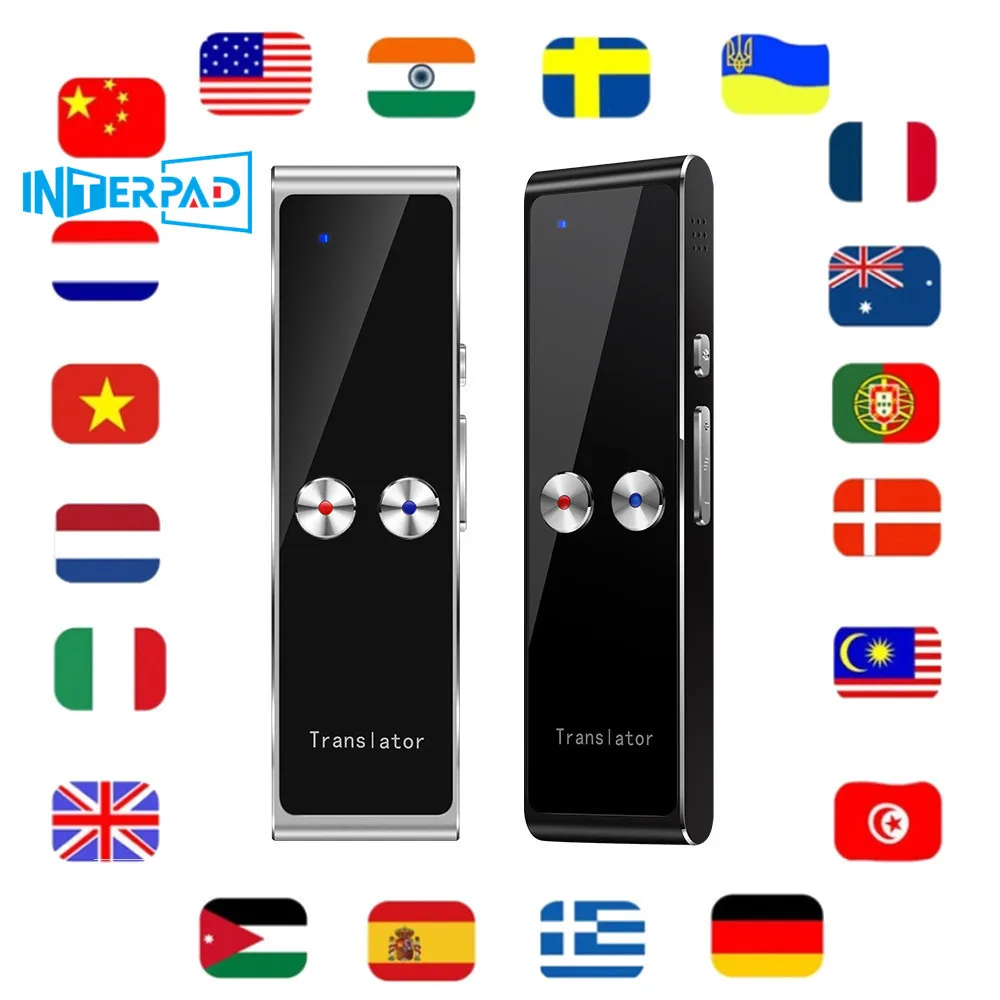 

2019 Interpad T8 40+ Languages Speech Interactive Translation Tool Bluetooth Portable Smart Voice Translator For Travel Business