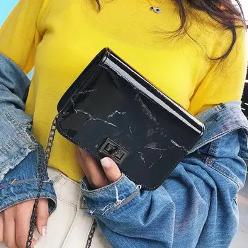 

Bags for Women 2020 Pattern Shoulder Bag Lock Buckle Wild Messenger Small Square White Bag Designer Handbags