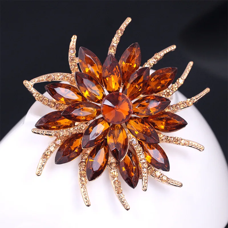 

Models in Europe And America Bow Tie Brooch Crystal Brooch Large Corsage Fashion Korean-style Women's Jewelry Birthday Gift