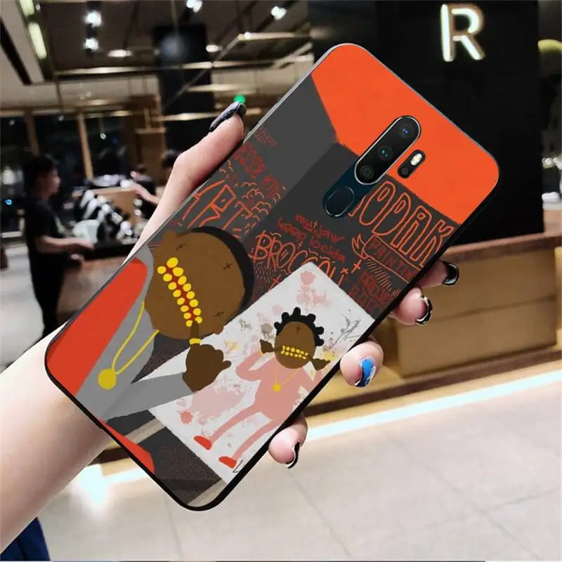 HPCHCJHM Kodak Black Rapper Soft black Phone Case For Oppo A5 A9 2020 Reno2 z Renoace 3pro Realme5Pro