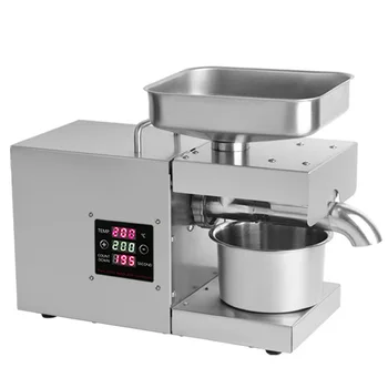 

MX10 220V / 110V Hydraulic Press Full Automatic Stainless Steel Oil Press Small Commercial Oil Press Sunflower Oil Press