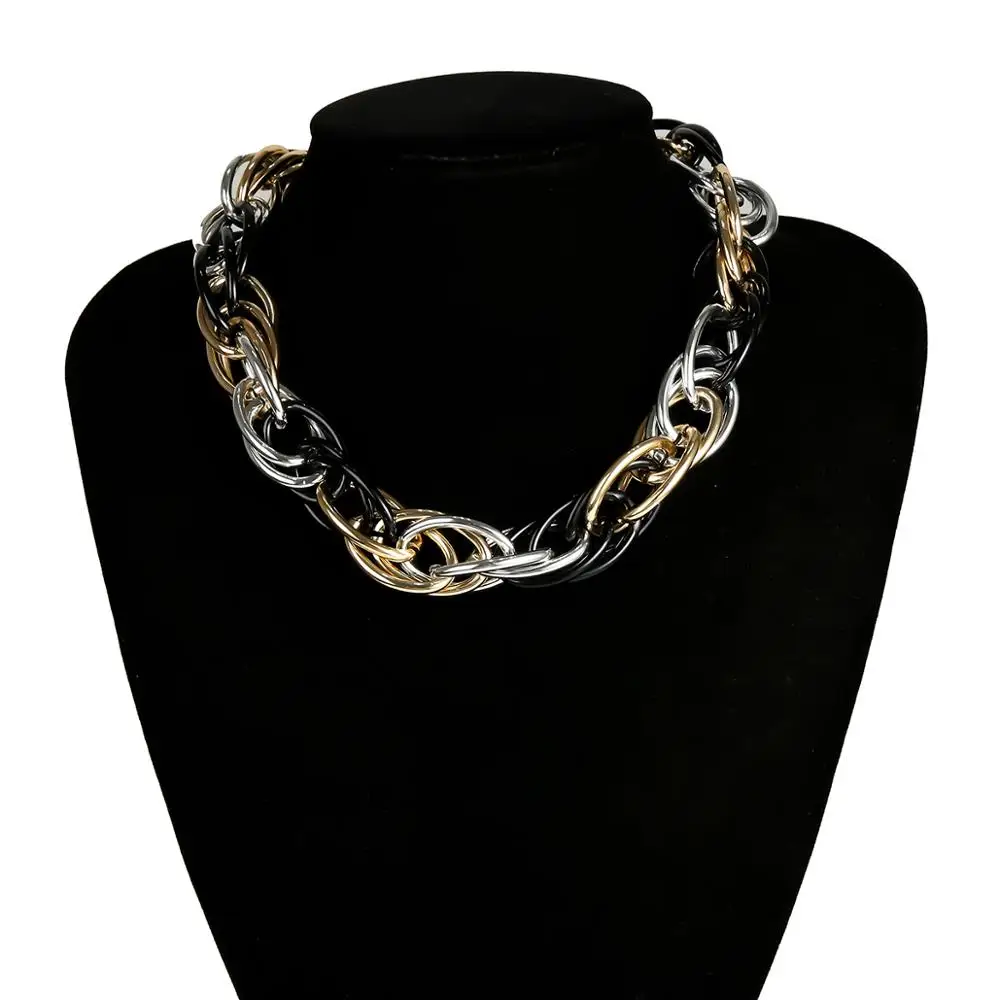 Punk Hip Hop Curb Cuban Twisted Choker Necklace - Image 6