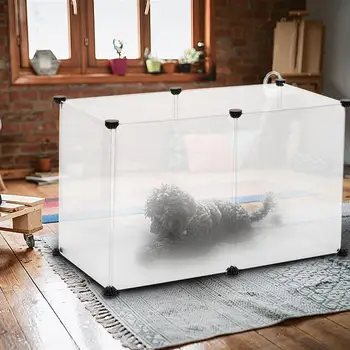 

Pet Product Foldable Metal and Transparent Plastic Pet Fence Exercise House