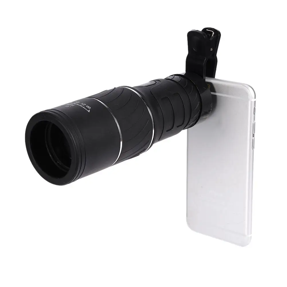

16x52 Dual Focus Zoom Optic Lens Day Night Vision Travel Monocular Telescope HD Optical Monocular with Mobile Phone Holder