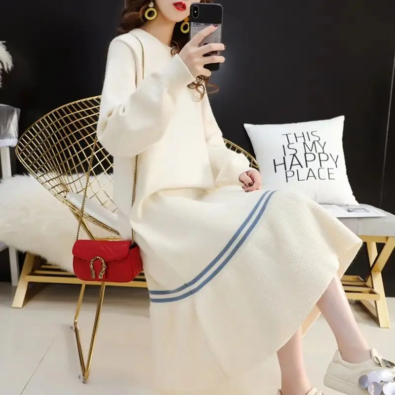 

Sweater Dress Women Long Paragraph Autumn And Winter 2020 New Loose Student Knit Jacket Female