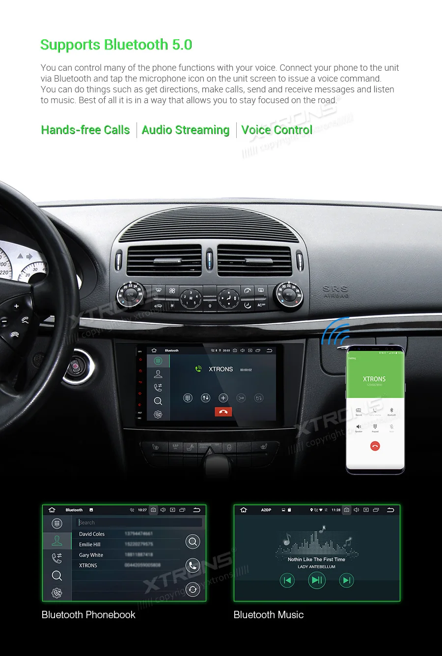 Cheap XTRONS 8"Android 9.0 Octa Core 4GB RAM 64GB ROM Car Multimedia GPS System for Mercedes Benz W211 2002-2008 W219 2005-2006 NO DVD 15