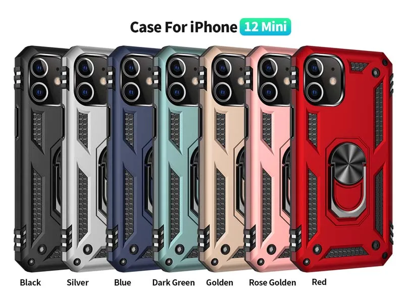 Armor Case For iPhone 11 13 Pro Max XS XR X 7 8 6 6S Plus 5 5S SE 2020 SE2 Shockproof Phone Back Cover for Apple iPhone 12 Mini case iphone 12 pro max