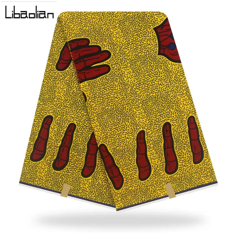 

original real wax african print fabric ankara african100%Cotton fabric for dresses wax fabric 2019 ankara fabric wholesale F99-6