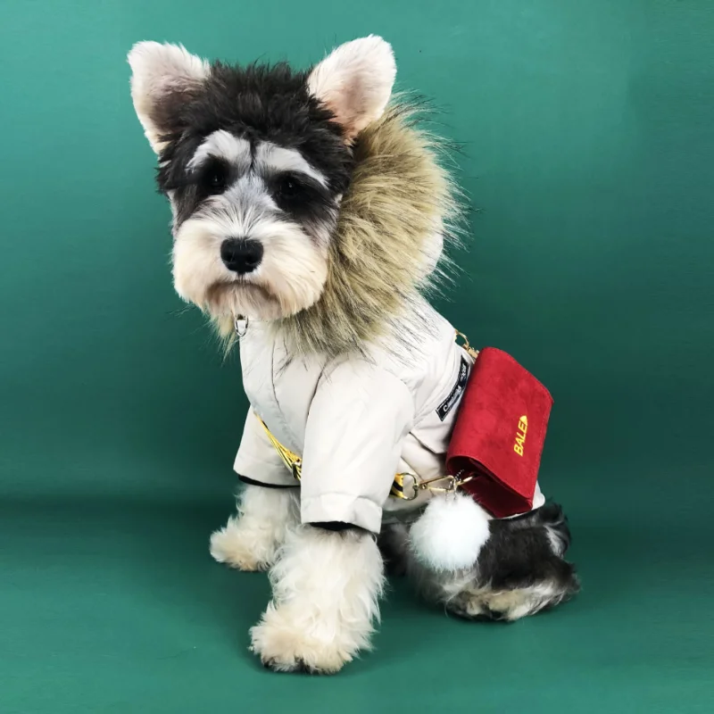 Зимняя куртка для собак Schnauzer Супер теплая собаки плюшевый Пудель французского