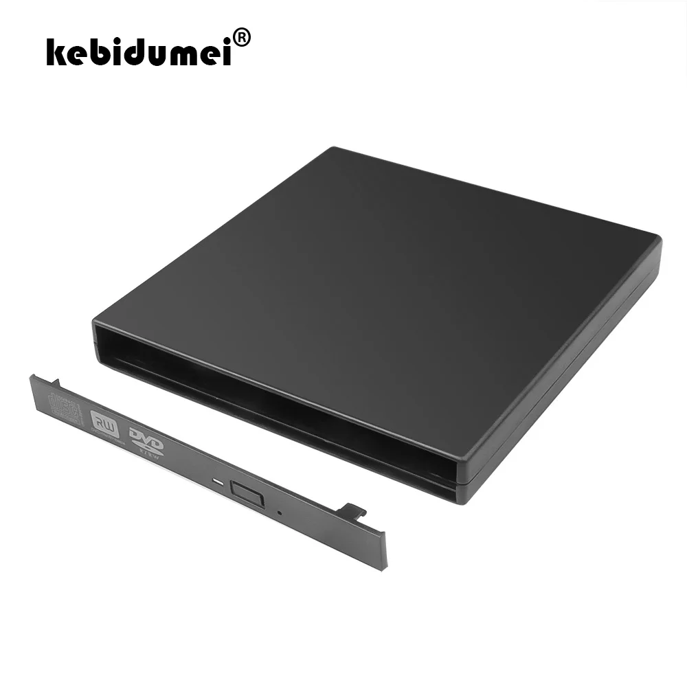 Kebidumei Лидер продаж USB 2 0 SATA Внешний привод DVD CD Rom IDE чехол 12 7 мм тонкий для ноутбука