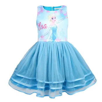 

Girls Anna Elsa Dresses Girls Cute Cosplay Dress Wedding Party Christmas Costumes Dress Children Clothes Princess Dress Tutu