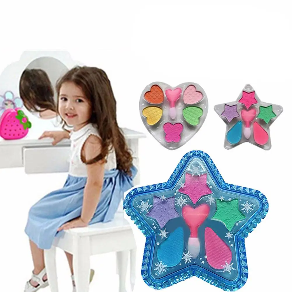 

Kids Girls Eye Shadow Toy Water Soluble Powder Makeup Eye Shadow Cosmetics Pretend Play Toys For Children Kids Girls