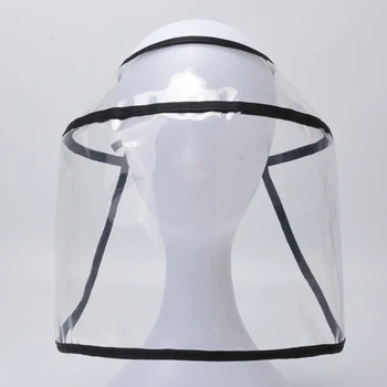 

Transparent Adults Unisex Anti-spitting Hat Dustproof Cover Cap Bucket Hat Virus Protection Caps Face Mask For Flu Fisherman Cap