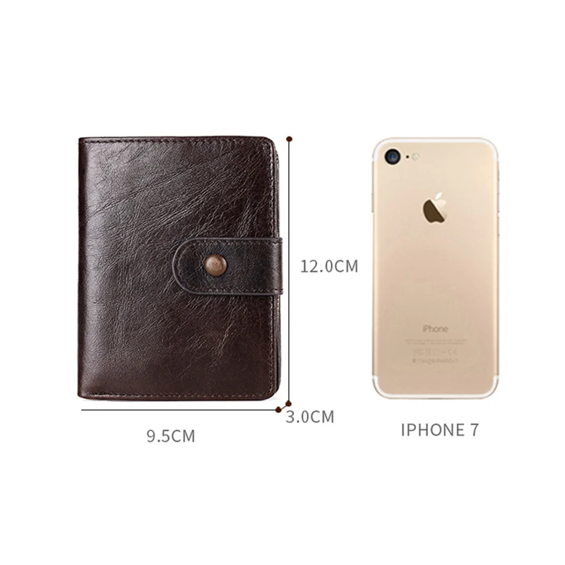 Роскошный кошелек из натуральной кожи, мужской кошелек, Rfid, на молнии, кошелек для монет, Винтажный дизайн, на застежке, сумка для денег, Portomonee, Двойные кошельки для мужчин