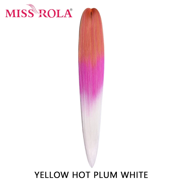 Miss Rola Synthetic New Color 24Inches 100g Kanekalon Hair Wholesale Braid Hair Extension Pre Stretched Pink Twist Jumbo Braids #99