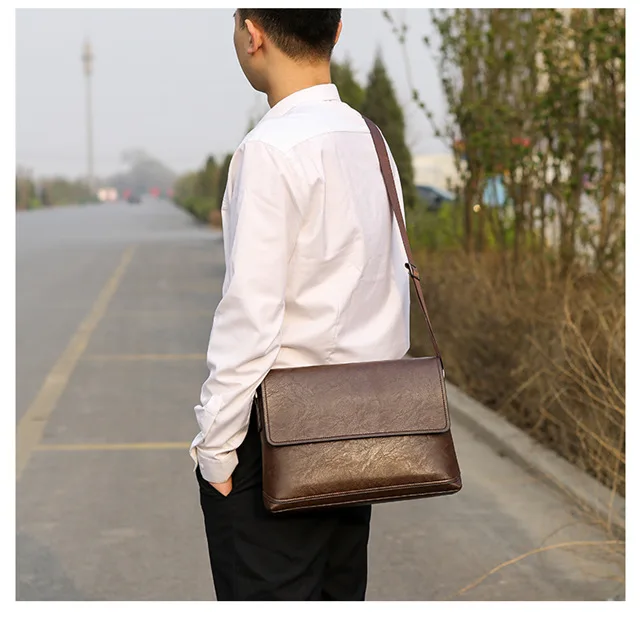 Мужская кожаная сумка деловой повседневный Pu наплечный диагональный крест сумка Многофункциональный цветной портфель