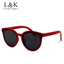 Модные детские солнцезащитные очки для мальчиков и девочек с милым кошачьим глазом, детские круглые зеркальные очки, подарочные очки UV400