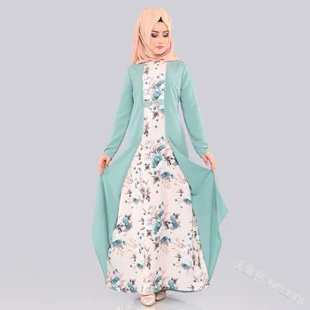 New Fashion Floral Print Maxi with Gown