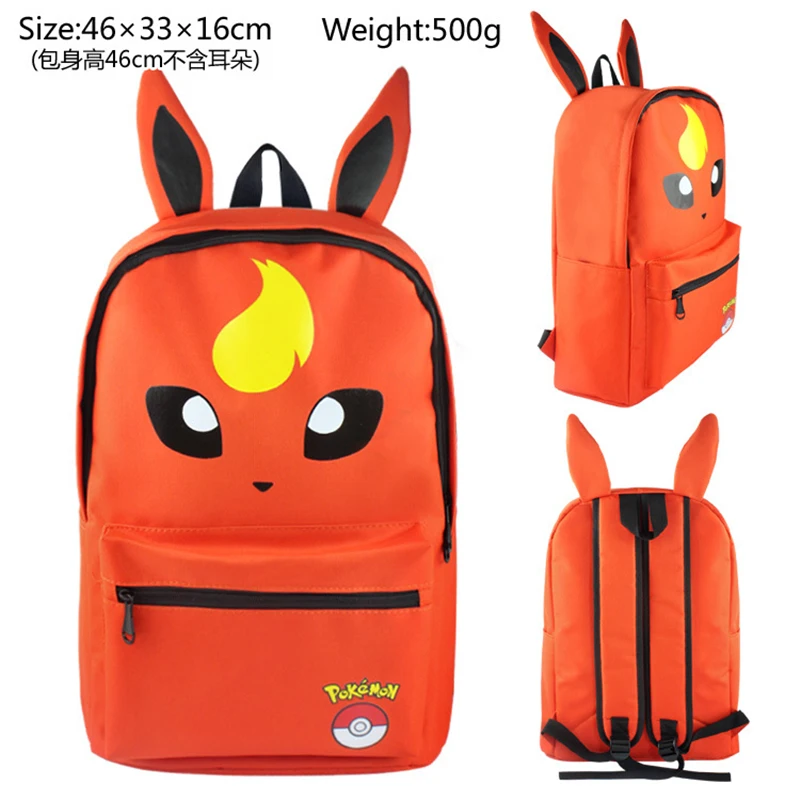 M Pokemon Pikachu Косплей рюкзак для питомцев Eevee нейлоновый Большой Вместительный ранец Poke Ball на молнии Студенческая сумка школьные сумки Сумки для хранения - Цвет: M