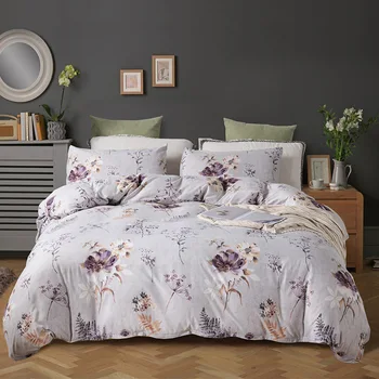 

Home Textile Duvet Cover Pillowcase Simple Boy Girls Bedding Sets Multi-size Printed Sanded Quilt Cover Three-piece Set