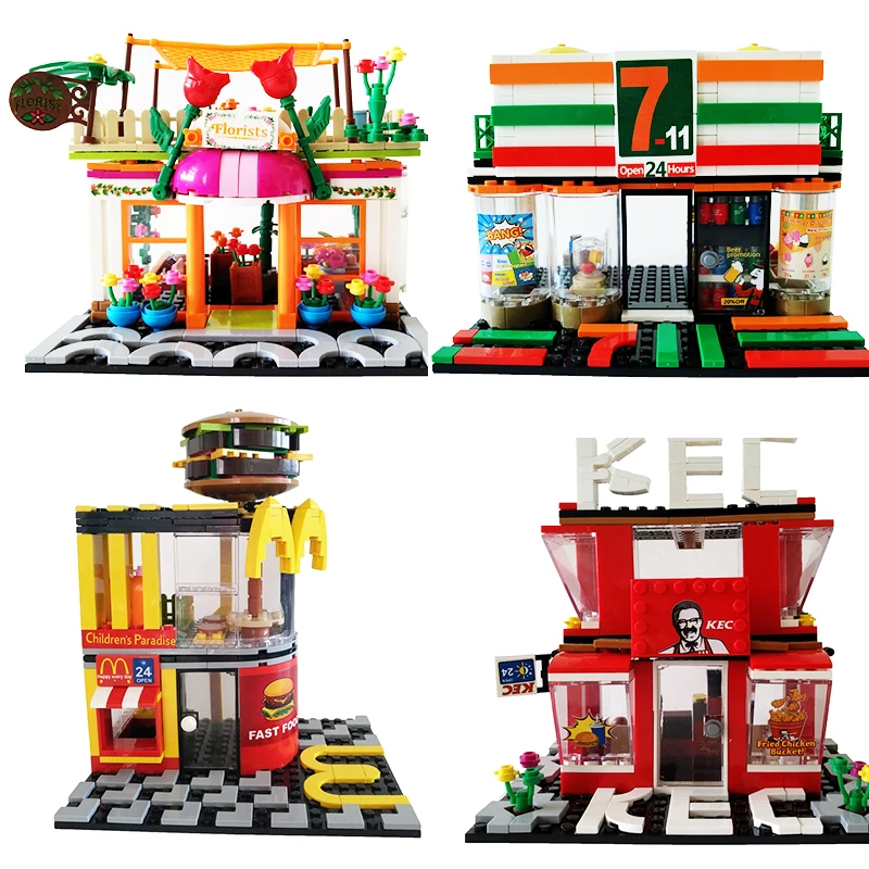 Najtaniej SEMBO City Legoing Streetscape Store zestaw Model klocki klocki widok ulicy zabawki na prezenty dla dzieci