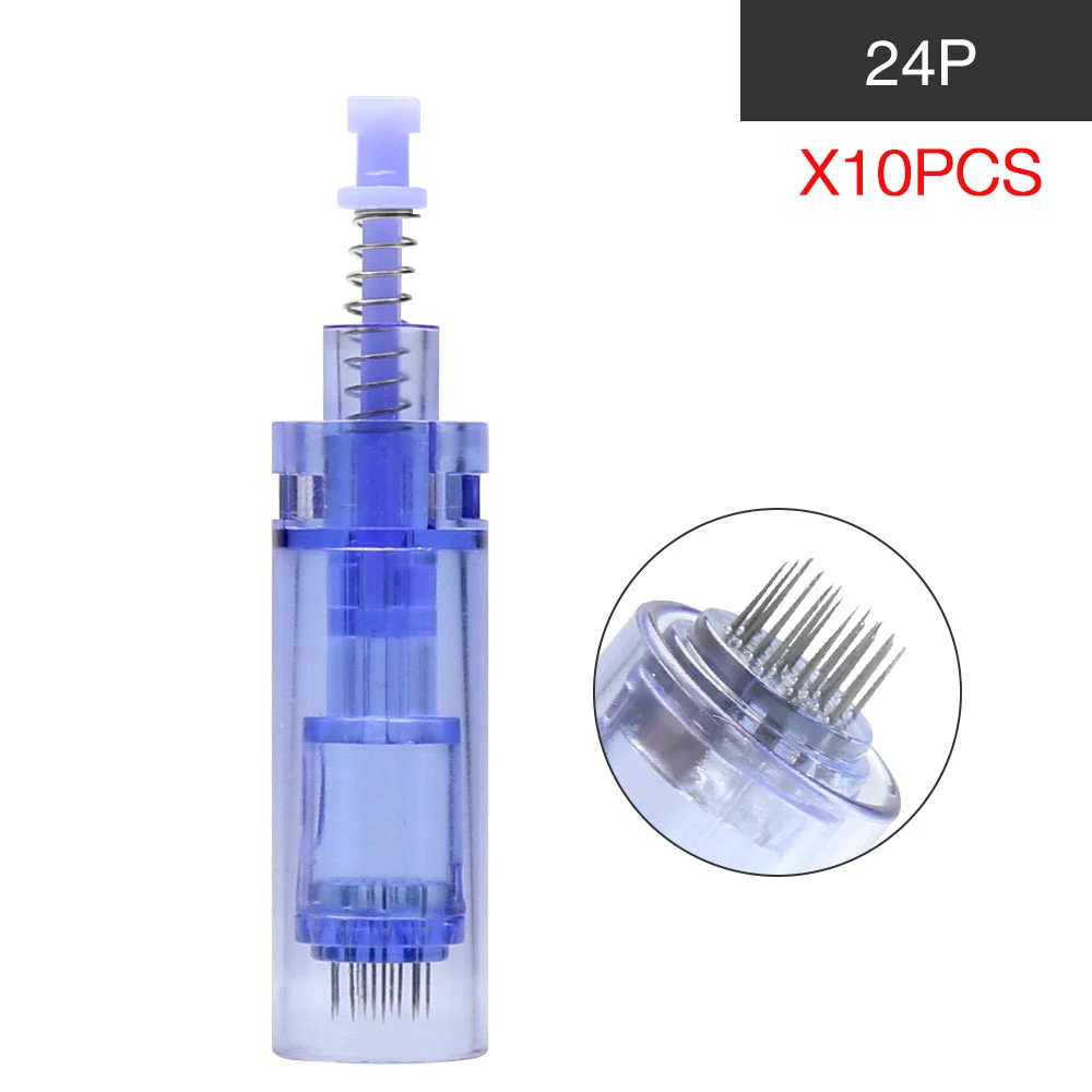 10PCS 24Pin A1 омолаживающий лицевой шрам акне терапия кожи уход за лицом косметические инструменты Dr. pen A1W - Цвет: 10PCS 24Pin